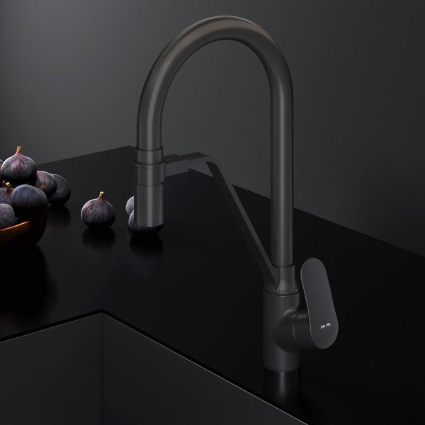 Cмеситель для кухни AM.PM Like с каналом для питьевой воды и гибким изливом, черный (F8007822) Cмеситель для кухни AM.PM Like с каналом для питьевой воды и гибким изливом, черный (F8007822)