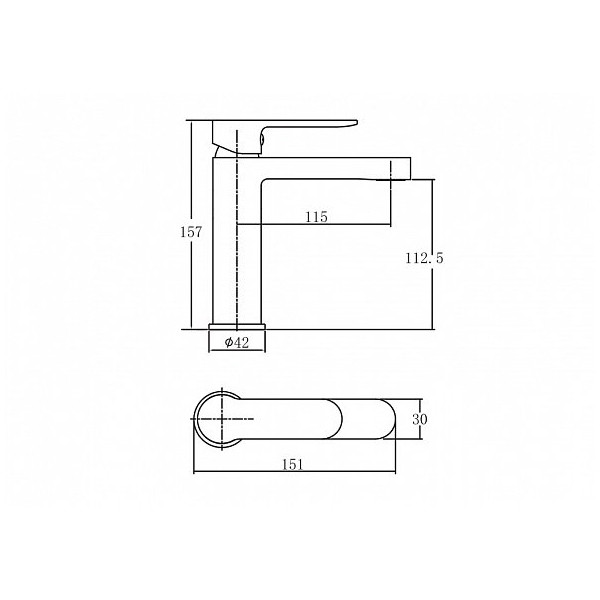 Смеситель для раковины Aquanet Passion хром (AF300-10С)