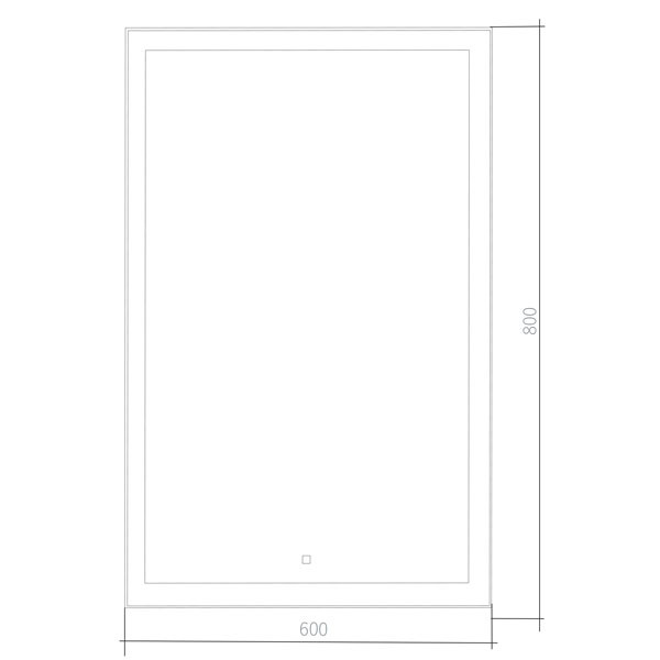 Зеркало Azario Сантана 600х800 c подсветкой и диммером, сенсорный выключатель (ФР-00002163 ) Зеркало Azario Сантана 600х800 c подсветкой и диммером, сенсорный выключатель (ФР-00002163 )