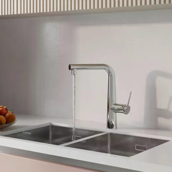 Смеситель для кухни Iddis Pure с фильтром и выдвижным изливом хром (PURSBPFi05N)