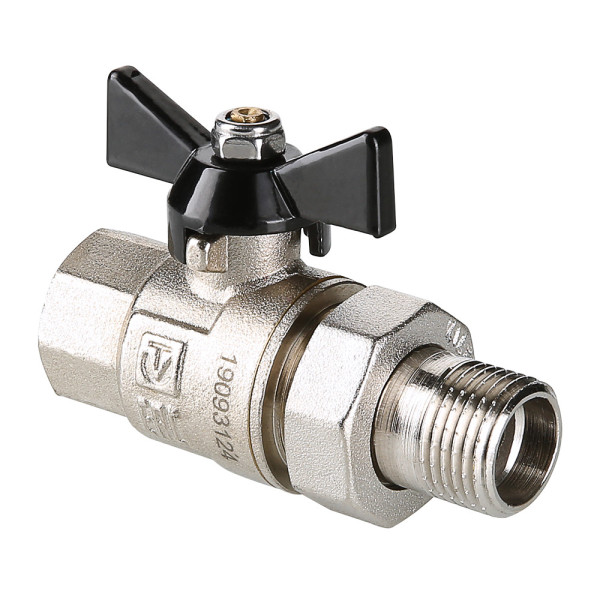 Кран 3/4" шаровый со сгоном Valtec Perfect (чёрная бабочка) VT.327.N.05 Кран 3/4" шаровый со сгоном Valtec Perfect (чёрная бабочка) VT.327.N.05