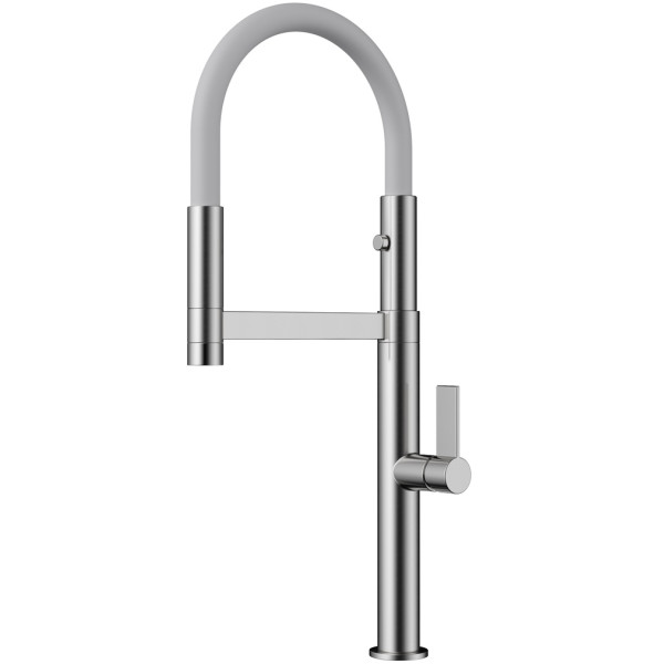 Смеситель для кухни Omoikiri Osaka BN-WH с гибким изливом белый (4994305)