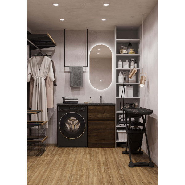 Раковина над стиральной машиной Aquaton Лондри 120x50x16,2 R черный (1.A722.4.3KL.H21.R)