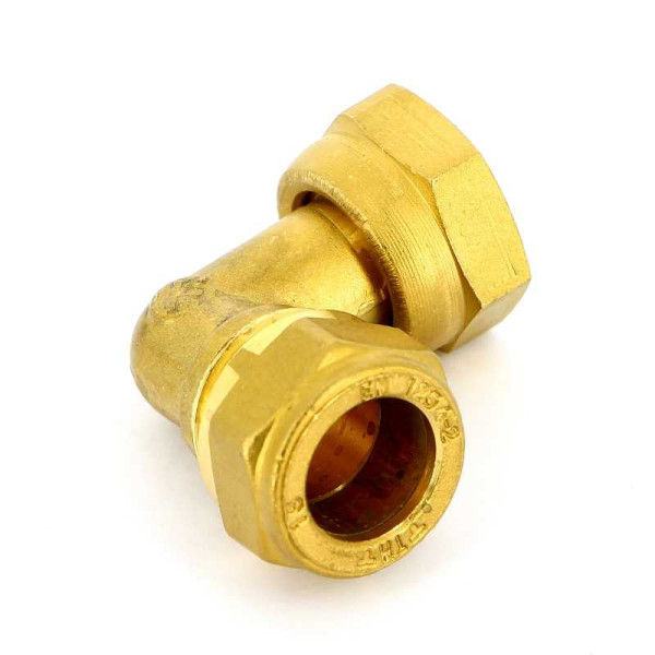 Соединение угловое 15*1/2"В с накидной гайкой Tiemme (1100101)