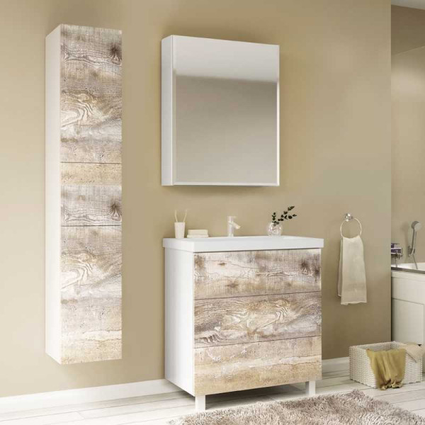 Тумба напольная Marka One Push 600*450*750 бетон (У69538)