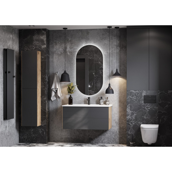 Зеркало Aquaton Альто 500x21x1000 серебристый (1.A256.4.02A.101.0)