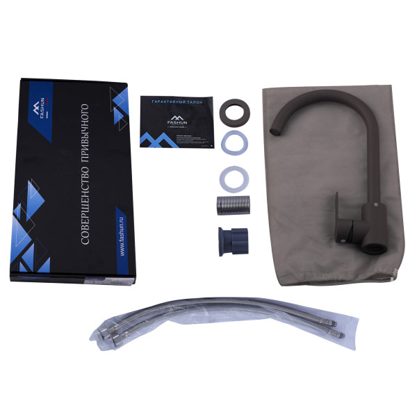 Смеситель для кухни Fashun тёмно-серый (A54001N-38)