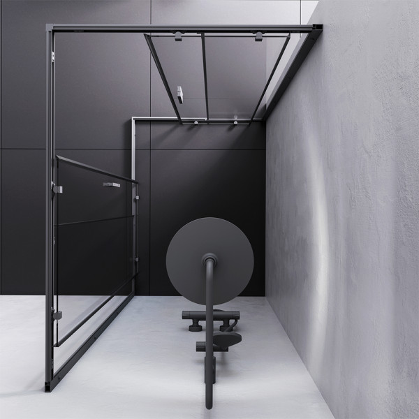 Душевой уголок AM.PM Gem S 90x120x200 стекло прозрачное, профиль черный матовый (W93G-404-120290-BT)