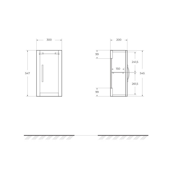 Шкаф Cezares Tiffany 300x55 Blu Petrolio (54959)