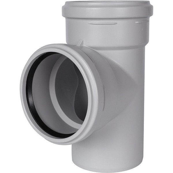 Тройник 110x110x87 Stout (PP, серый) (SKB-0016-111187)