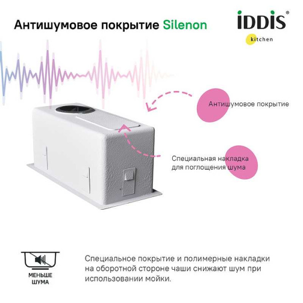 Мойка для кухни врезная Iddis Edifice 21,2х44,2 хром (EDI21S0i77)