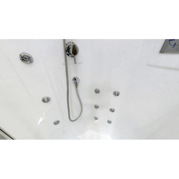 Душевая кабина с гидромассажем Timo T-7709 90x90x225 стекло прозрачное, профиль хром (T-7709) Душевая кабина с гидромассажем Timo T-7709 90x90x225 стекло прозрачное, профиль хром (T-7709)