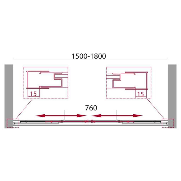 Душевые двери BelBagno UNIQUE 150x190 стекло матовое, профиль хром (UNIQUE-BF-2-150/180-P-Cr) Душевые двери BelBagno UNIQUE 150x190 стекло матовое, профиль хром (UNIQUE-BF-2-150/180-P-Cr)