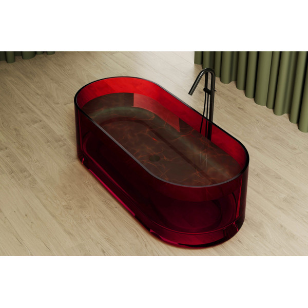 Ванна из полиэфирной смолы Abber Kristall 170x75x55 красная (AT9708Rubin)