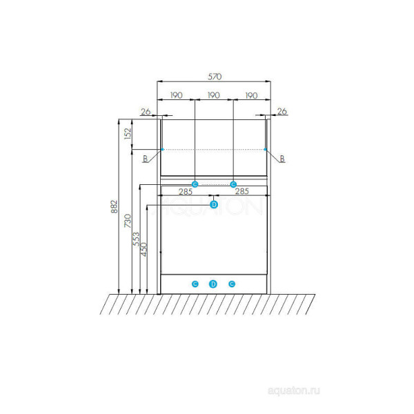 Тумба над стиральной машиной Aquaton 120x49,6x88,2 белая (1A23,5901LH010)