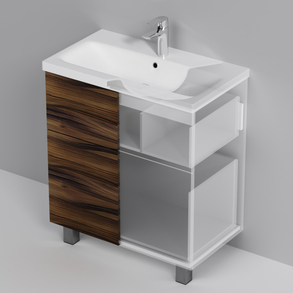 Тумба напольная AM.PM Gem 75x80 2 ящика, орех (M90FSX0752HF) Тумба напольная AM.PM Gem 75x80 2 ящика, орех (M90FSX0752HF)