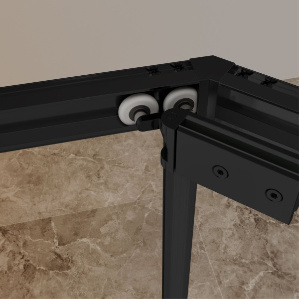 Душевой уголок RGW Passage PA-86-B NEW 100x100x195 стекло прозрачное, профиль черный (38088600-14N)