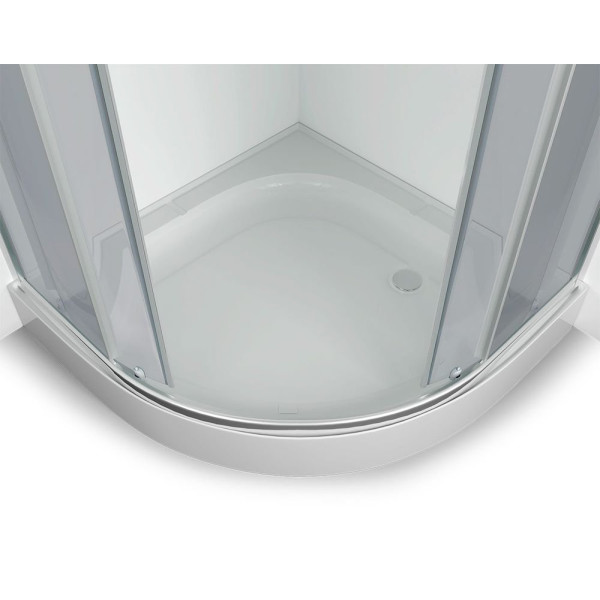 Душевой уголок Erlit 80х80 с поддоном, стекло тонированное, профиль хром, без крыши (ER0508-C4)