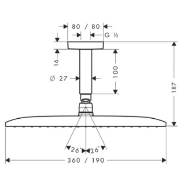 Душ верхний Hansgrohe Raindance E Air (27381000) Душ верхний Hansgrohe Raindance E Air (27381000)