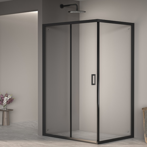 Душевой уголок RGW Passage 90x120x190 стекло прозрачное, профиль черный (410824592-14)
