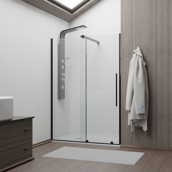 Душевая дверь RGW Tornado 120x195 стекло прозрачное, профиль черный (41071812-14)