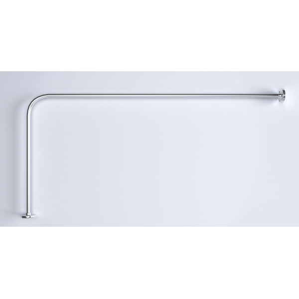 Карниз для ванны 1Marka Г-образный 175*80 (хром) Карниз для ванны 1Marka Г-образный 175*80 (хром)