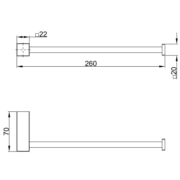 Полотенцедержатель Lemark Valday черный (LMA-8113S3-BL)
