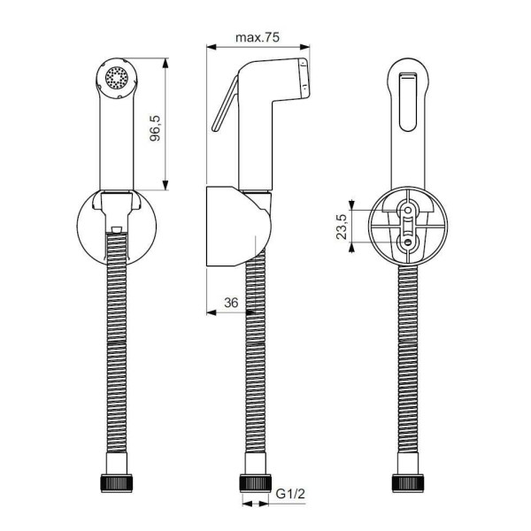 Душ гигиенический Ideal Standard комплект, хром (B0595AA)