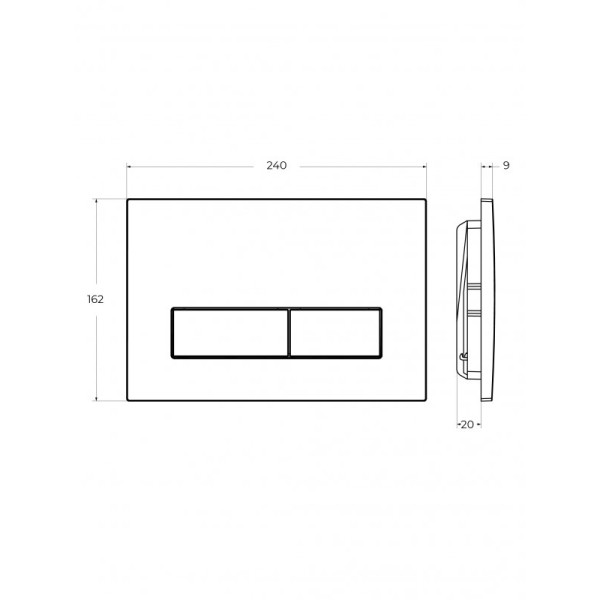 Клавиша смывная Cezares Slider сатин (SLIDER-BTN-IN) Клавиша смывная Cezares Slider сатин (SLIDER-BTN-IN)