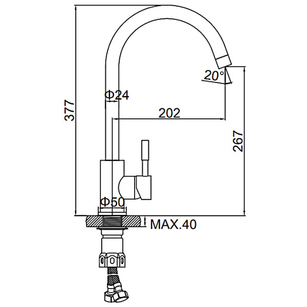 Смеситель для кухни Ledeme (L74998A-3) Смеситель для кухни Ledeme (L74998A-3)