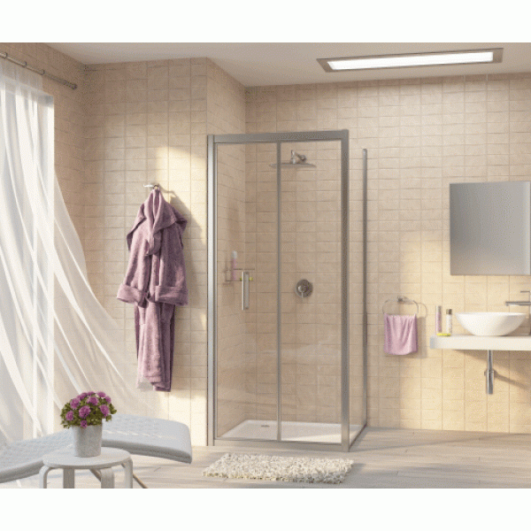 Душевой уголок Wasserkraft Weser 90х90х200 стекло прозрачное (78F03)