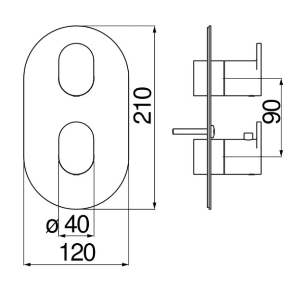 Смеситель для ванны и душа Nobili UP черный (UP94102BM) Смеситель для ванны и душа Nobili UP черный (UP94102BM)