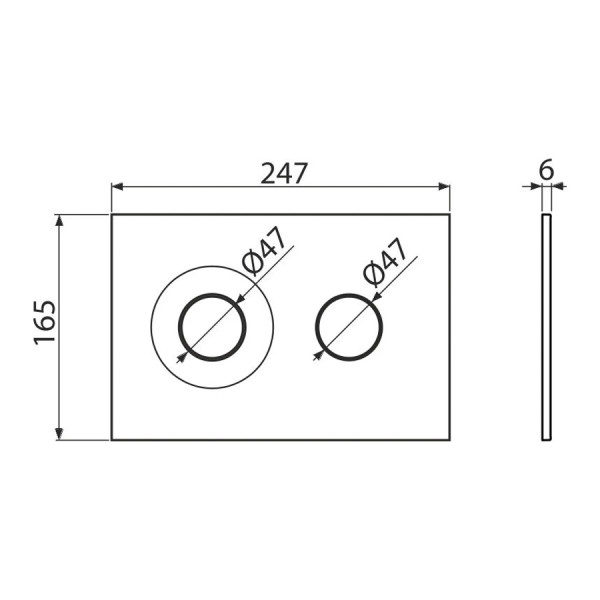 Клавиша смывная Alcaplast белая матовая/хром матовый (M1976-2)