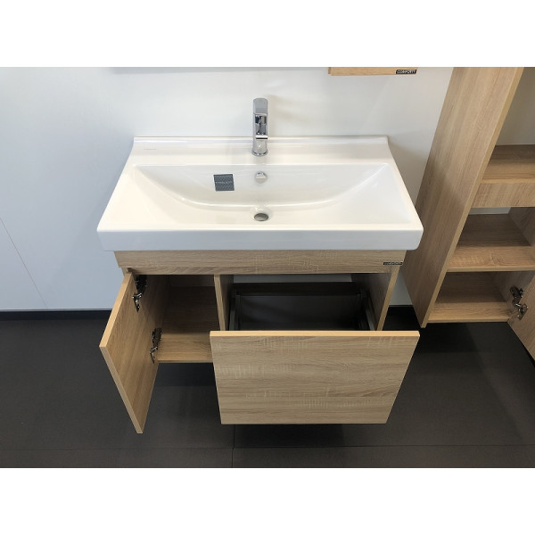 Тумба подвесная с раковиной Comforty Тромсе 800x450x630 дуб сонома (00004142219)