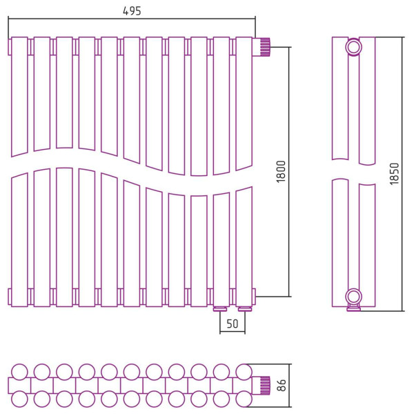 Дизайн-радиатор Сунержа Эстет-11 EU50 1800*495 11 секций золотой (03-0312-1811) Дизайн-радиатор Сунержа Эстет-11 EU50 1800*495 11 секций золотой (03-0312-1811)