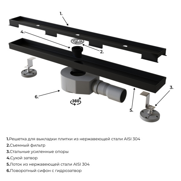 Душевой лоток RGW SDR 800 белый (21210880-014) Душевой лоток RGW SDR 800 белый (21210880-014)