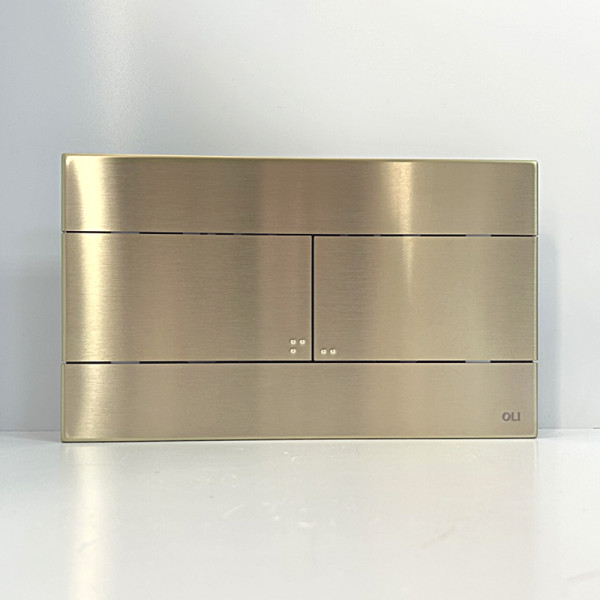 Клавиша смывная Oli Slim inox белое золото (888561) Клавиша смывная Oli Slim inox белое золото (888561)