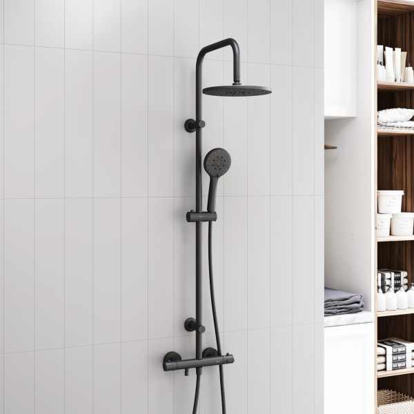 Душевая система Dorff Futura с душевым набором черный (D0710522)