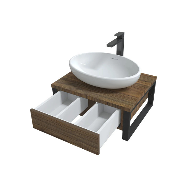 Тумба подвесная 1Marka Grundge Loft 600x480x255 орех (Ц0000031986)