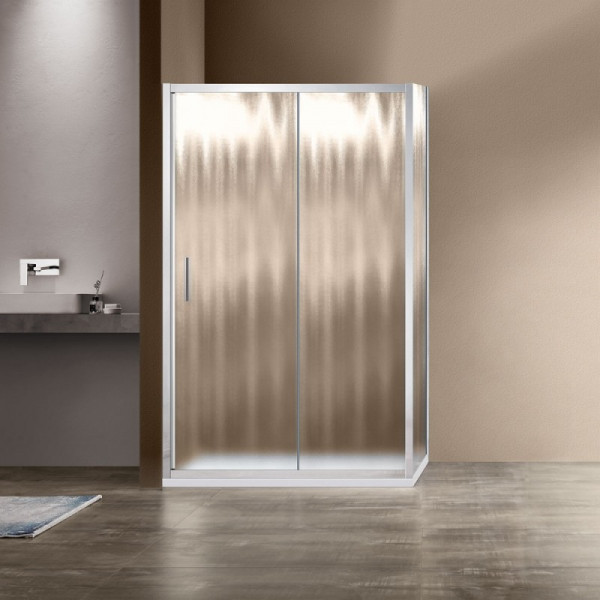 Душевой уголок Vincea Garda 1400х1000х1900 стекло шиншилла, профиль хром (VSR-1G1014CH)