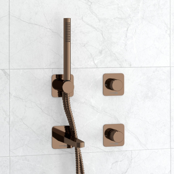 Смеситель для ванны и душа WasserKRAFT бронзовый (A8851.309.311.290.292.291)