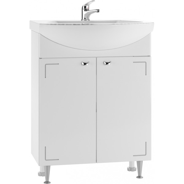 Тумба напольная Элеганс 65 Классик без ящика Айсберг Домино (DA1134T)