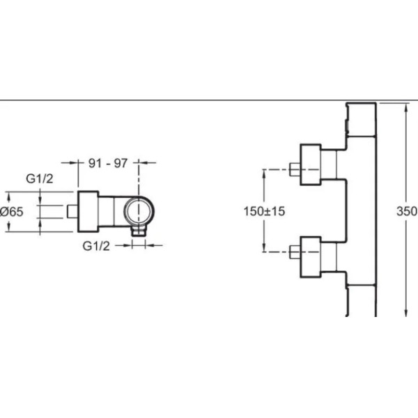 Смеситель для душа Jacob Delafon Composed хром (E73164-CP) Смеситель для душа Jacob Delafon Composed хром (E73164-CP)