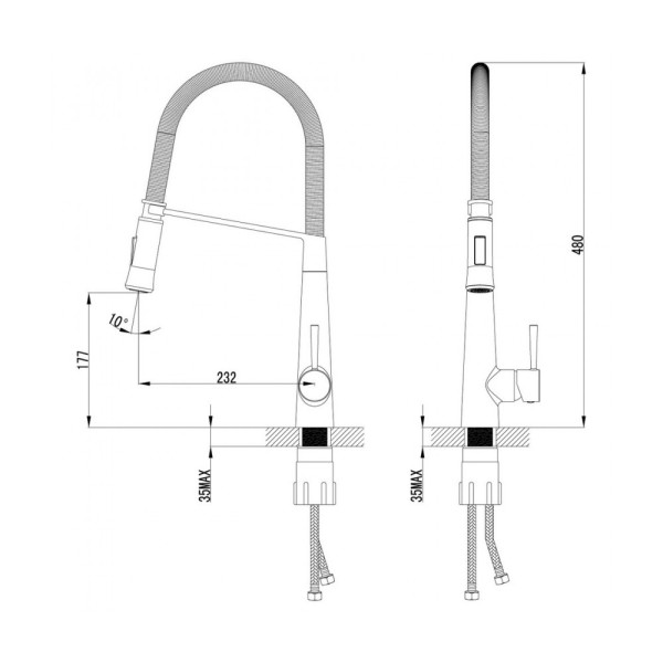 Смеситель для кухни Lemark Soul с вытягивающимся изливом (LM6002C) Смеситель для кухни Lemark Soul с вытягивающимся изливом (LM6002C)