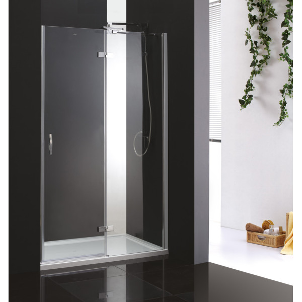 Душевая перегородка Cezares Bergamo 100x195 стекло прозрачное, профиль хром (BERGAMO-W-B-12-100-C-Cr-R)
