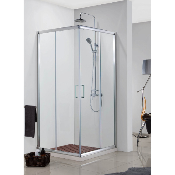 Душевой уголок Azario Greenwood 100x100x185 стекло прозрачное, профиль хром (AZ-NNE1142 100)