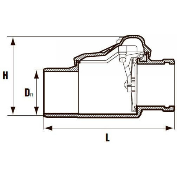 Обратный клапан Хемкор для наружной канализации НПВХ 250 Обратный клапан Хемкор для наружной канализации НПВХ 250