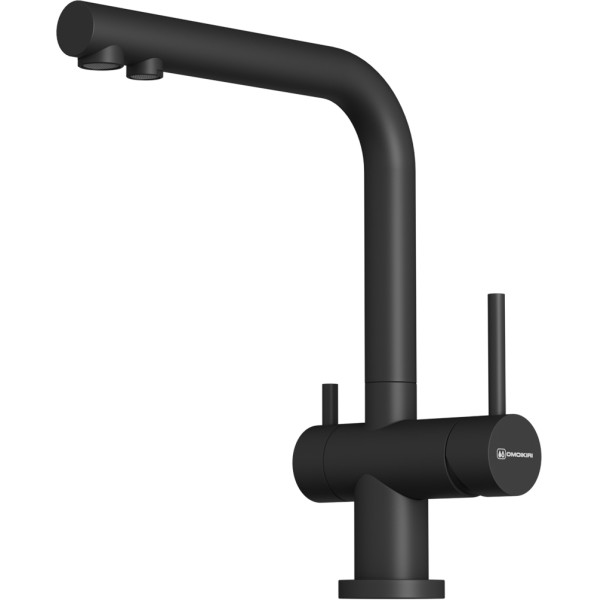 Смеситель для кухни Omoikiri Nagano-P-BL с переключателем на фильтр черный (4974047)