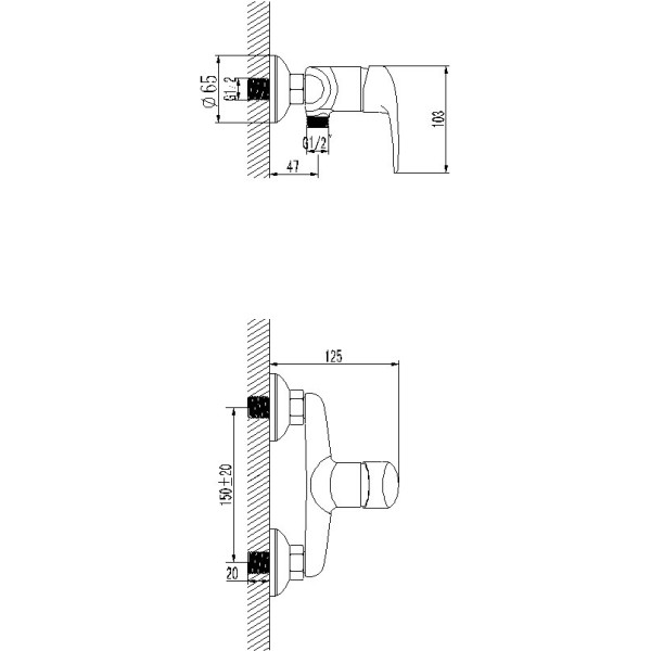 Смеситель для душа Lemark Pramen с душевым комплектом (LM3303C)