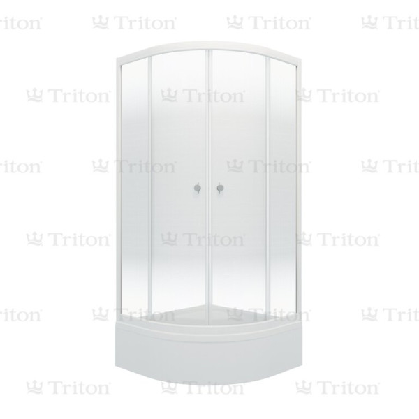 Душевой уголок Triton 90*90 В стекло лайт, профиль белый (DK212_1)